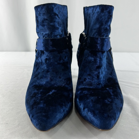 OPENING CEREMONY Women's Sage Velvet Booties, Eclipse Blue - Picture 3 of 12